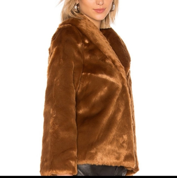 Amuse Society Fur Ever Mine Jacket, M, Copper - Picture 3 of 5
